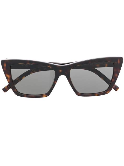 saint laurent mica sunglasses tortoise.